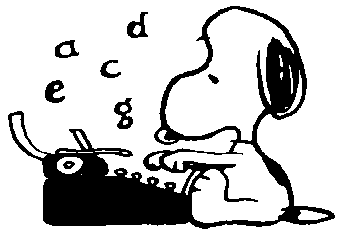 snoopy-writing